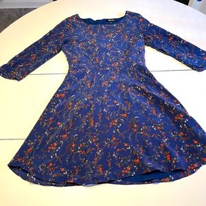 Madewell Blue Floral Mini Dress